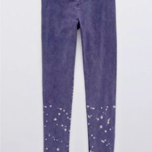 American Eagle  OFFLINE OG High Waisted Bleach Wash Legging Size MD